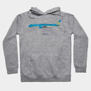 Illustration Of Vietnam Airlines Airbus A350 Hoodie